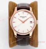 ZF Factory Patek Philippe New Calatrava 9015 Replica Watch White Dial Rose Gold 39mm